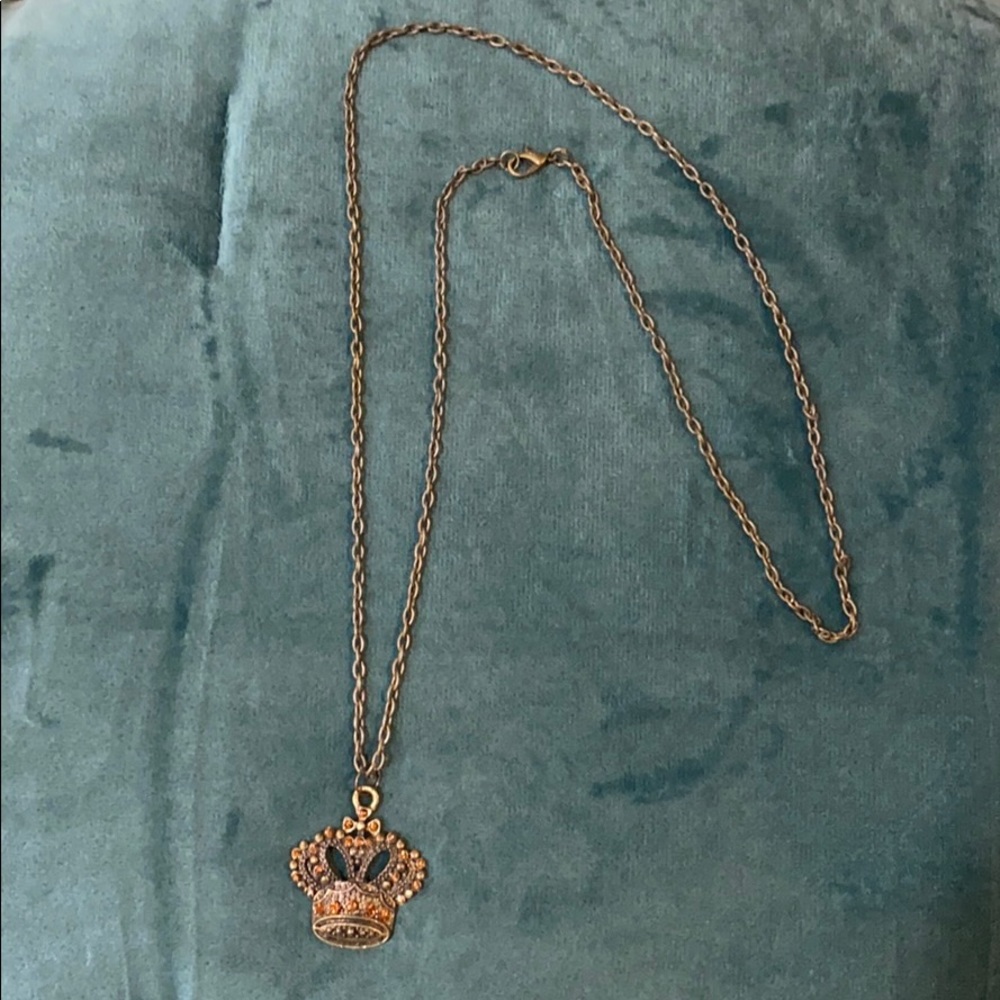 Amber Crown Necklace
